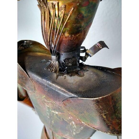 Mid century Brutalist torch cut big Metal Matador - Picture 9 of 12